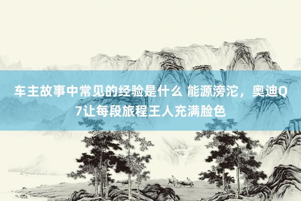 车主故事中常见的经验是什么 能源滂沱，奥迪Q7让每段旅程王人充满脸色