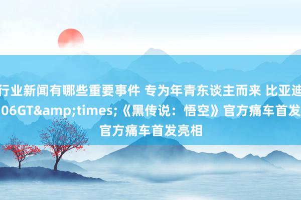 行业新闻有哪些重要事件 专为年青东谈主而来 比亚迪海豹06GT&times;《黑传说：悟空》官方痛车首发亮相