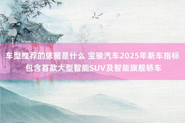 车型推荐的依据是什么 宝骏汽车2025年新车指标 包含首款大型智能SUV及智能旗舰轿车